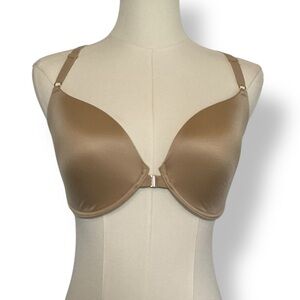 Natori Bra 32DD Tan Beige Taupe Neutral Satin Support T Shirt Racerback‎ NWOT